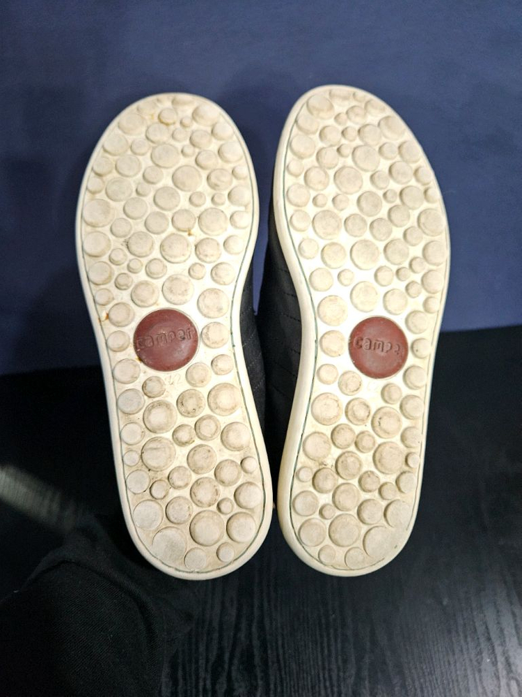 캠퍼 블랙 남성 42 가죽 스니커즈--8