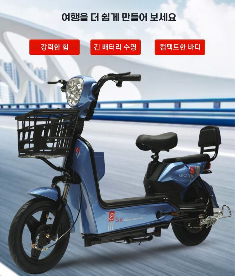 전기 전동 자전거 48V30A리튬 분리충전가능 새제품 자토바이 소형오토바이 이미지