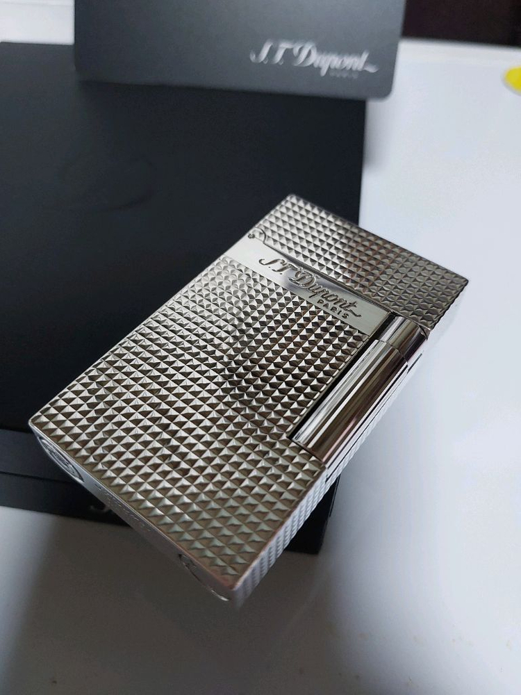 [새상품급,풀세트] 듀퐁라이터 라인2 신형 ca16184 은장 쌍불 듀퐁 라이타--3