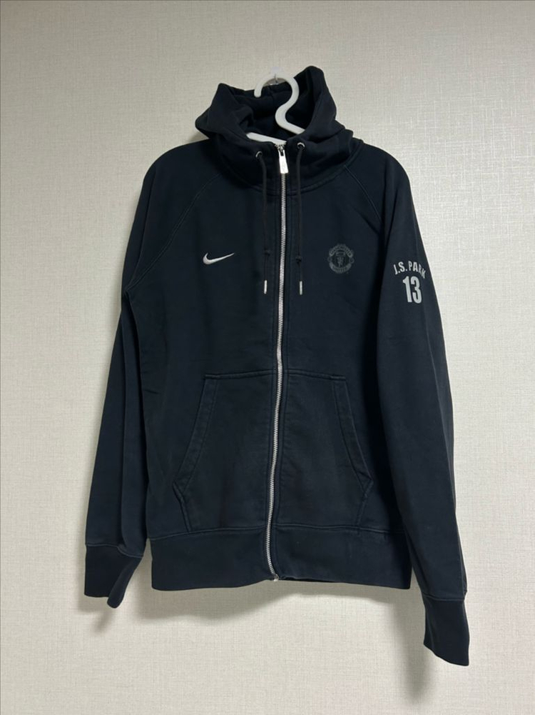 나이키 맨체스터 유나이티드 맨유 박지성 후드집업 블랙 M--4