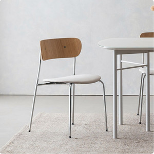 아이데뉴 하프문 프리미엄 1인 식탁의자(아이보리)