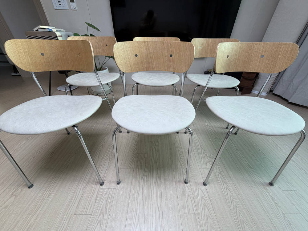 아이데뉴 하프문 프리미엄 1인 식탁의자(아이보리)--2