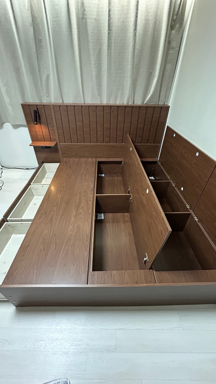 (포항)삼익가구 호텔식 수납형 프레임 퀸사이즈--1