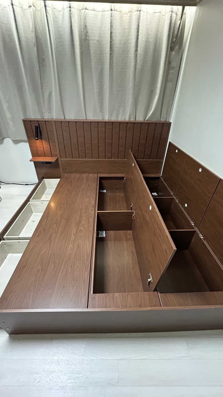 (포항)삼익가구 호텔식 수납형 프레임 퀸사이즈--2