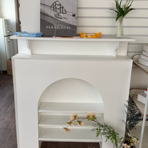 화이트 벽난로 장식장 벽난로콘솔