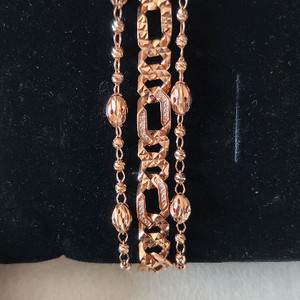 14k 로즈골드 팔찌