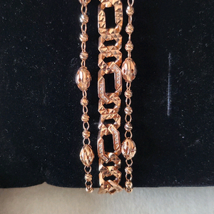 14k 로즈골드 팔찌