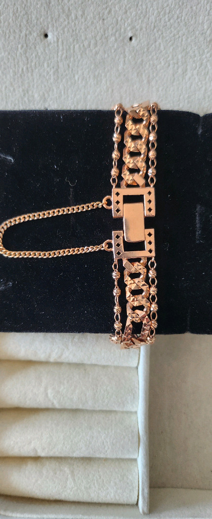 14k 로즈골드 팔찌--2