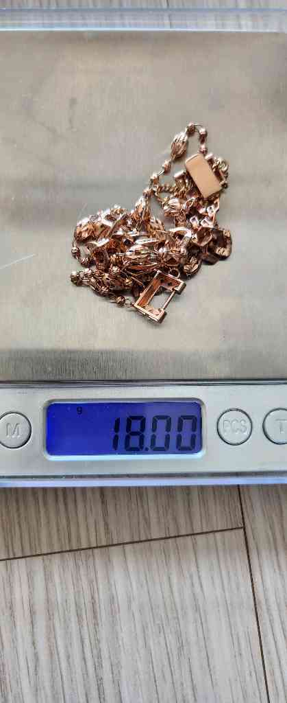 14k 로즈골드 팔찌--3