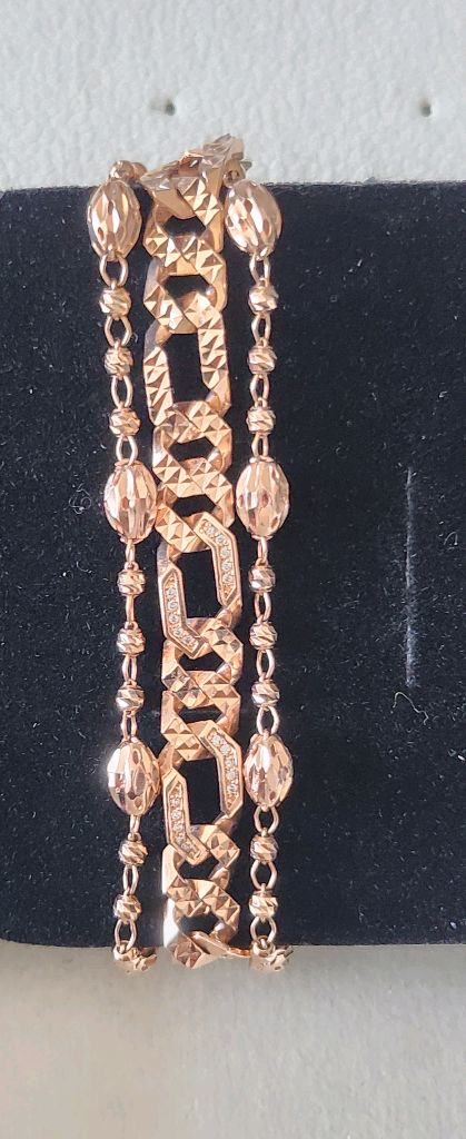 14k 로즈골드 팔찌--4