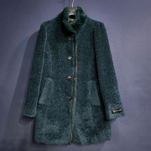 크로커다일 수리알파카 머스카렛 트리밍 자켓