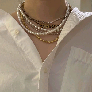 넘버링 #5730 볼체인 진주 목걸이