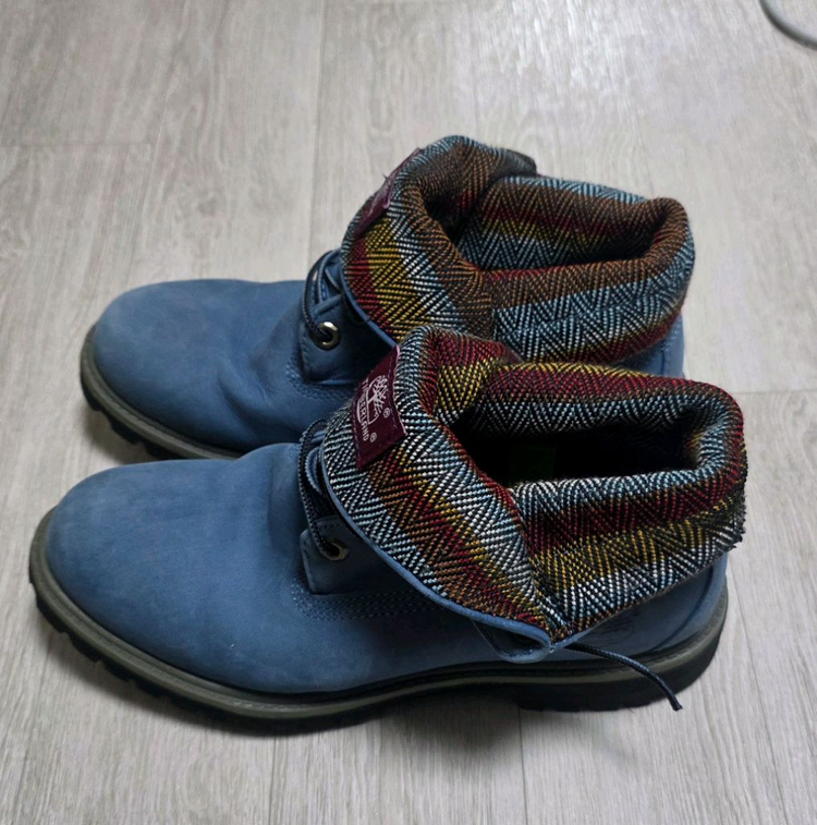 팀버랜드 롤탑 스웨이드 블루 앵클부츠 (255~260)--1