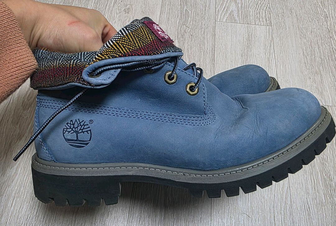 팀버랜드 롤탑 스웨이드 블루 앵클부츠 (255~260)--4