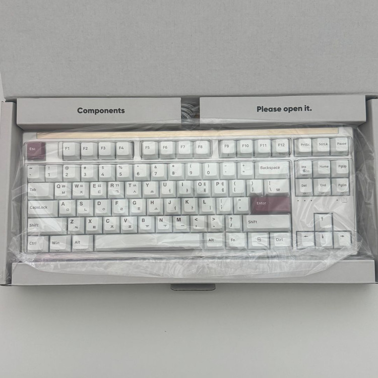 COX CNK87BT PRO LL 화이트 정전용량 무접점 키보드--1