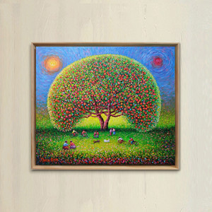 사과나무 유화그림