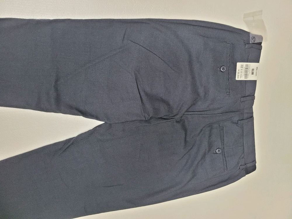 스파오 SPAO 남자 사이드밴딩 슬랙스 32 다크그레이--14