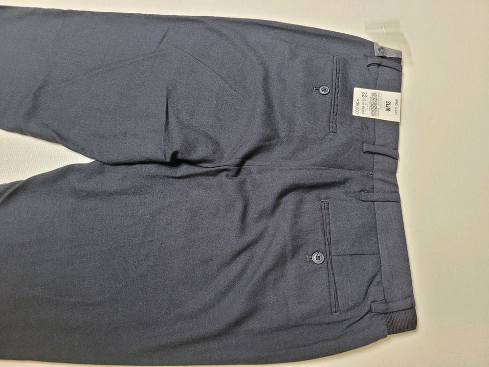 스파오 SPAO 남자 사이드밴딩 슬랙스 32 다크그레이--9