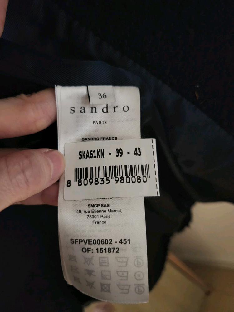 산드로 울 알파카 혼방 자켓 /상태 양호 36사이즈--6