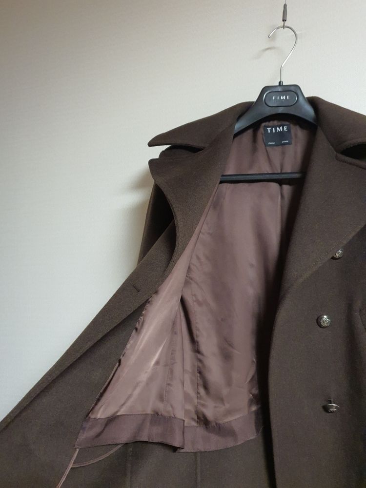 타임 time 더블 브레스트 핸드메이드 피코트 프리사이즈 정품 이미지