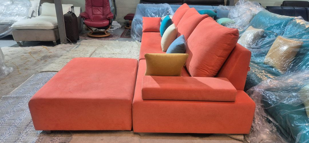 헷세드(HASSED) 베쏘 4인 일자형 소파+오토만(드라이세탁완료)--4