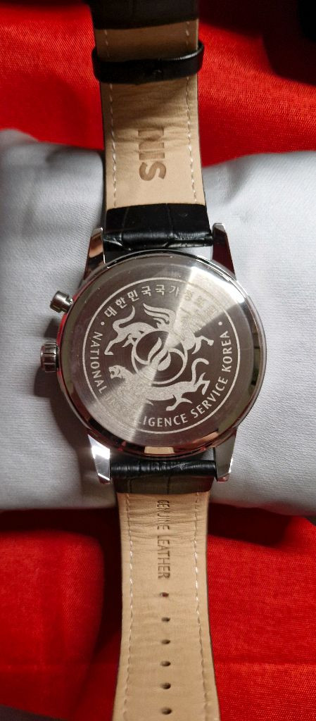 국정원 절대시계 NIS 블랙 +빨강포인트시침 미사용 수집품 선물용 이미지