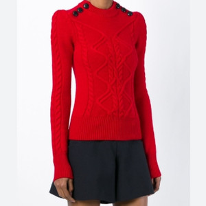 이자벨마랑 버튼 디테일 레드 니트 55~66사이즈 정품