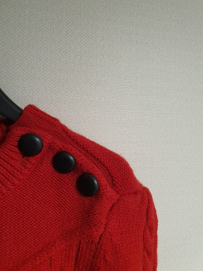 이자벨마랑 버튼 디테일 레드 니트 55~66사이즈 정품--6