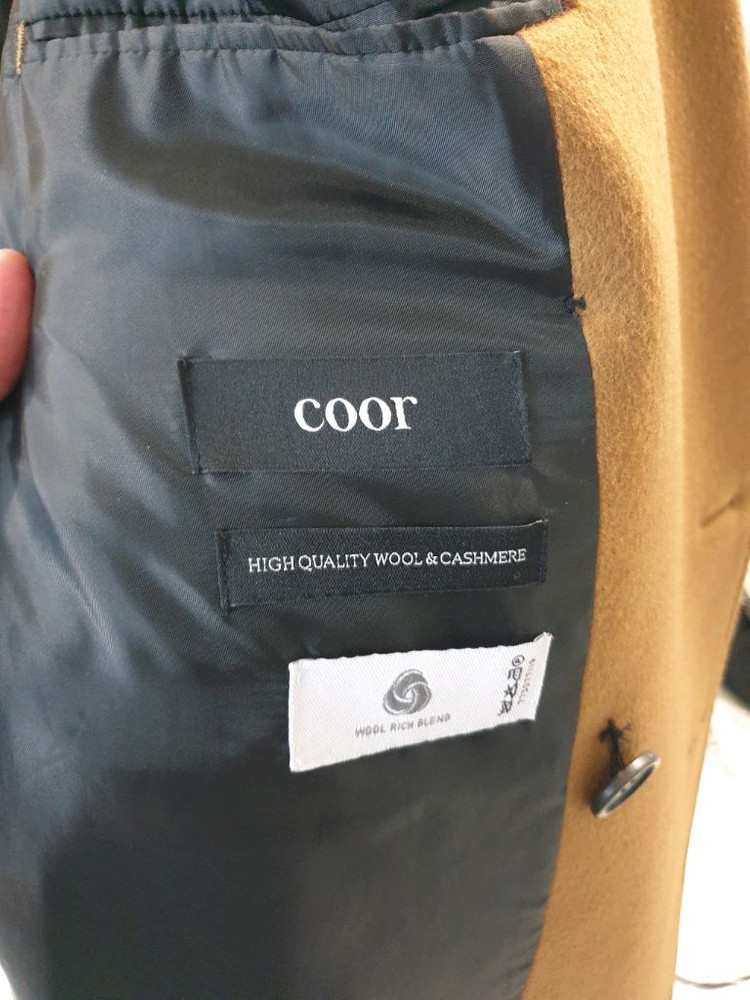 쿠어 오버빗 캐시미어 더블코트 텐브라운 s (100) 이미지