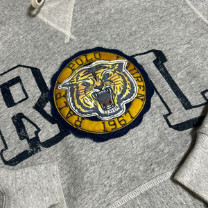 폴로 랄프로렌 타이거 자수 기모후드티 그레이 xs