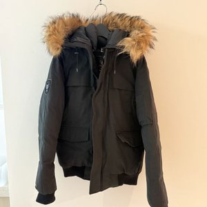 HUM 흄 항공점퍼 패딩 (털 탈부착)