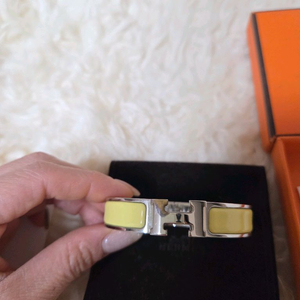 에르메스 클릭아슈 팔찌 PM 옐로우 색상 은장, 감정서 포함 이미지