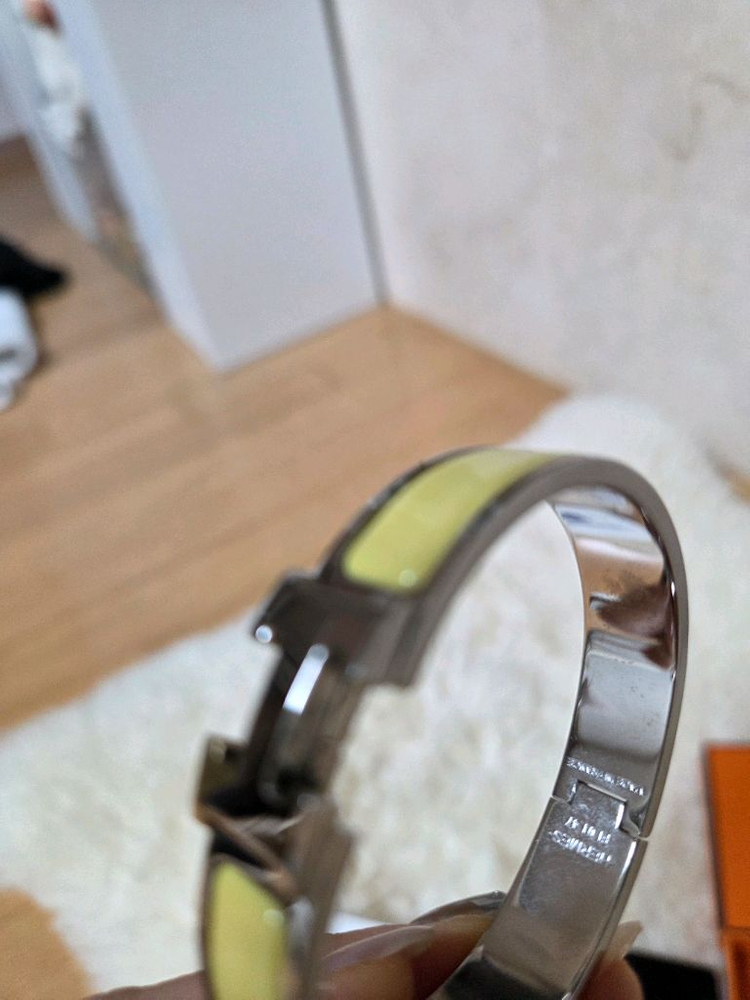 에르메스 클릭아슈 팔찌 PM 옐로우 색상 은장, 감정서 포함 이미지