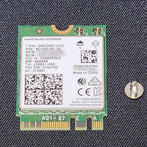 인텔 노트북 무선랜카드 AC8265 NGW WiFi 블루투스 M2