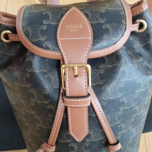 셀린느 미니 폴코 백팩, 트리옹프 캔버스 및 카프스킨 소재