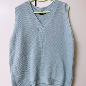 핫핑 소라색니트조끼 새상품