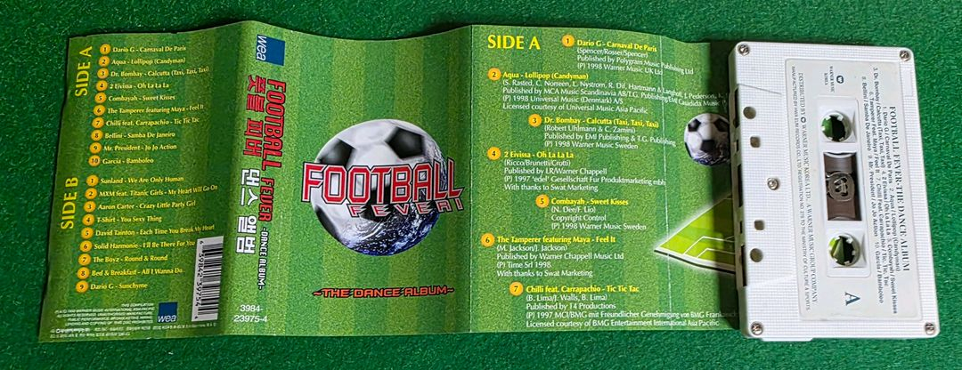 1998년 월드컵 앨범 Football Fever 앨범 판매합니다.--1