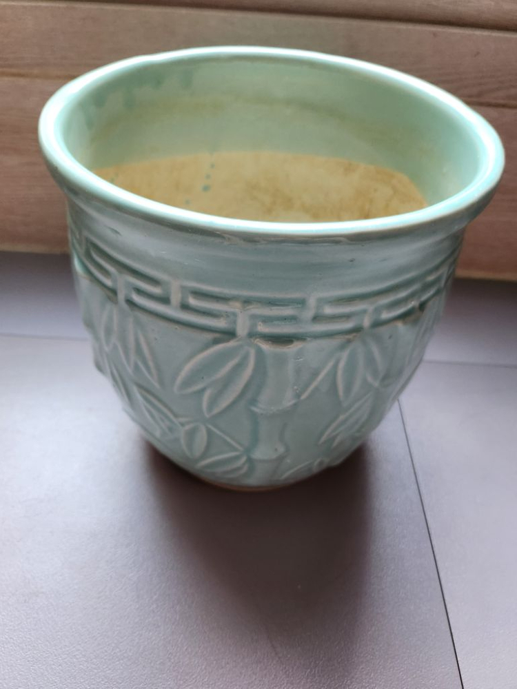 청자화분 중형 18cm 도자기화분 원통화분 원예 식물--2