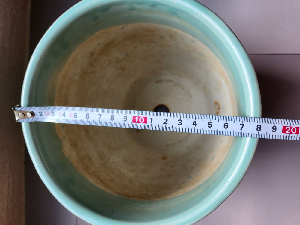 청자화분 중형 18cm 도자기화분 원통화분 원예 식물--5