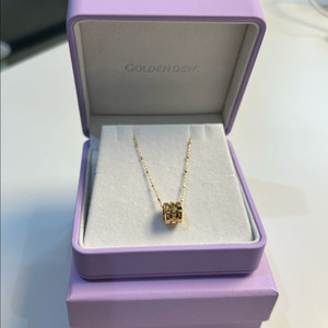 (최종가)골든듀 리큐브 체인 + 리에또 펜던트 옐로우골드 이미지