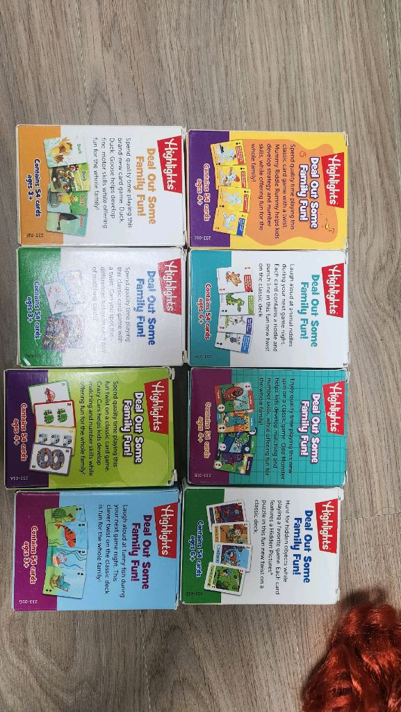 Highlights 유아용 카드 게임 8종 세트--1