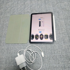 급처 아이패드 미니7 512G 와이파이 + 애케플 + 애플 펜슬 프로 + 정품 스마트 폴리오 케이스