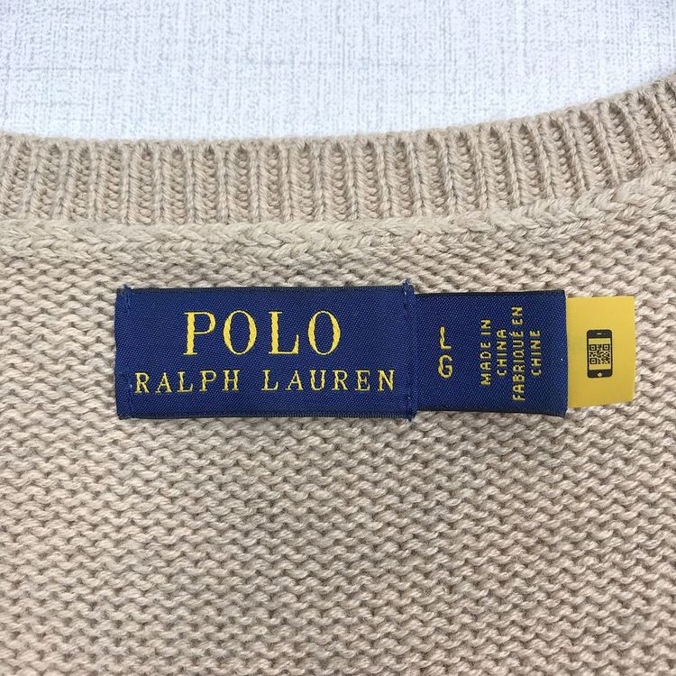 폴로 랄프로렌 V넥 절개 오버핏 니트 여성L--5