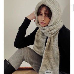 파비엘로 후드머플러 라이트그레이