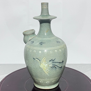 한국도자기 고려청자 운학문 촛대 이미지