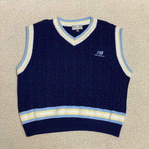 (정품) 뉴발란스 키즈 네이비 니트 조끼 130 7-8세