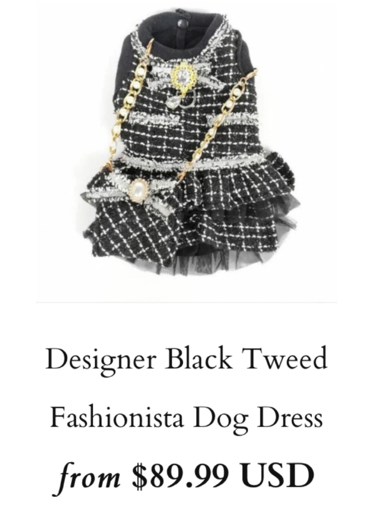 강아지 트위드 원피스m 이미지