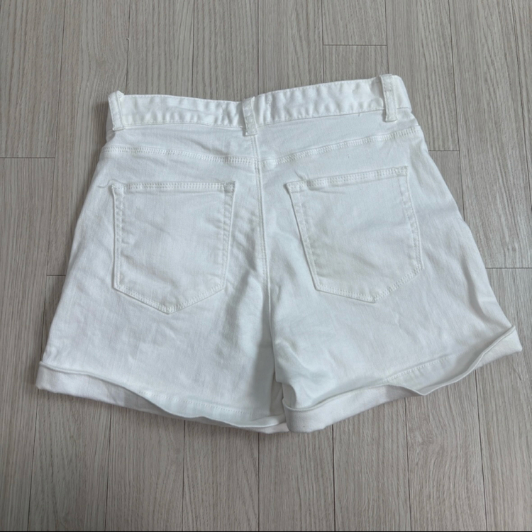 인디고뱅크 3부 롤업 데님 스판 반바지 26 M--3