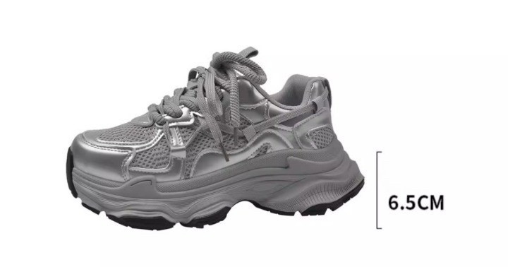 발편한 키높이 어글리 슈즈 실버 38/240mm--7