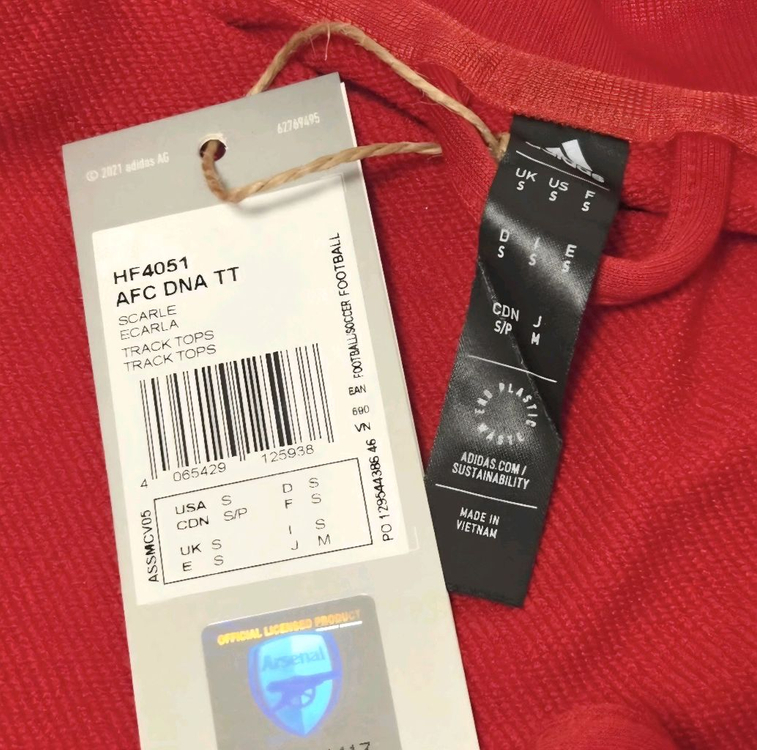 (새상품/해외S)아스날 DNA 트랙 탑 자켓 아디다스 축구 아스널 점퍼--4